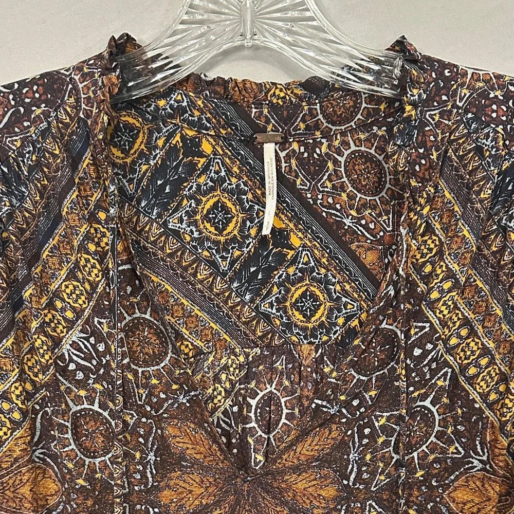Free People Bohemian Blouse Women’s Small - Picture 2 of 8